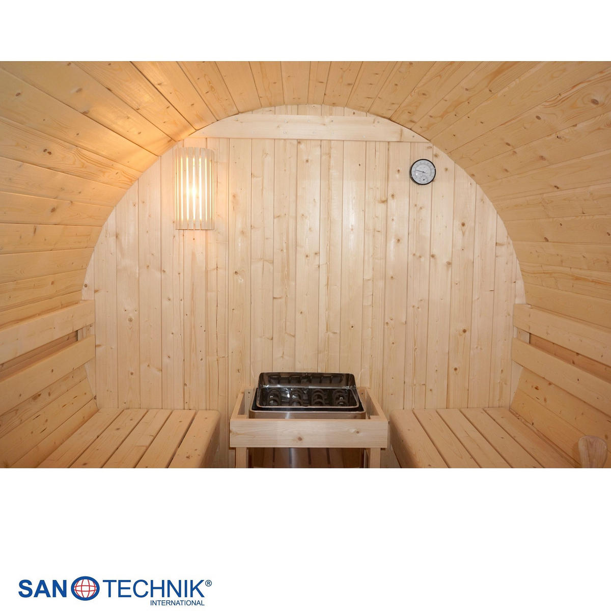 SUDOVÁ SAUNA - farba smreka, Konventionell, drevo/sklo (194,8/220/191,5cm) - Sanotechnik