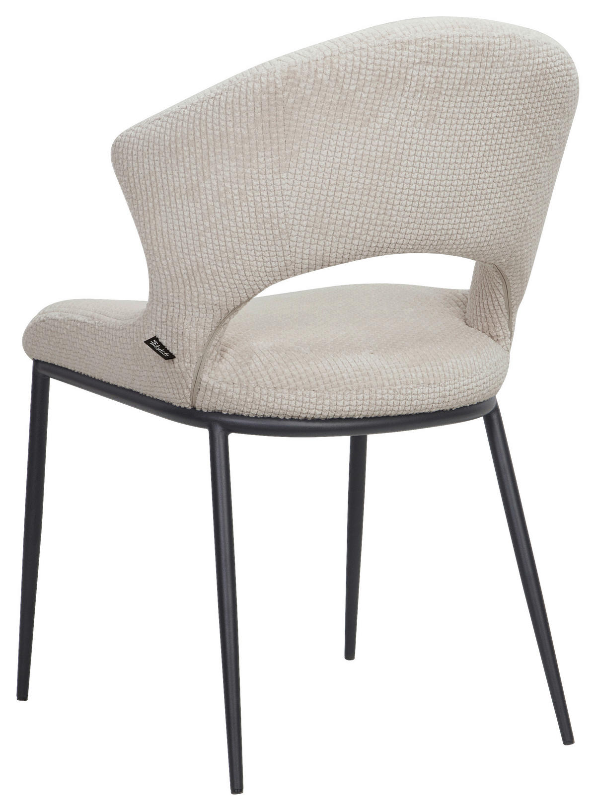 STUHL   Webstoff  Beige  - Beige/Schwarz, Design, Textil/Metall (56,5/83,5/63,5cm) - Stylife