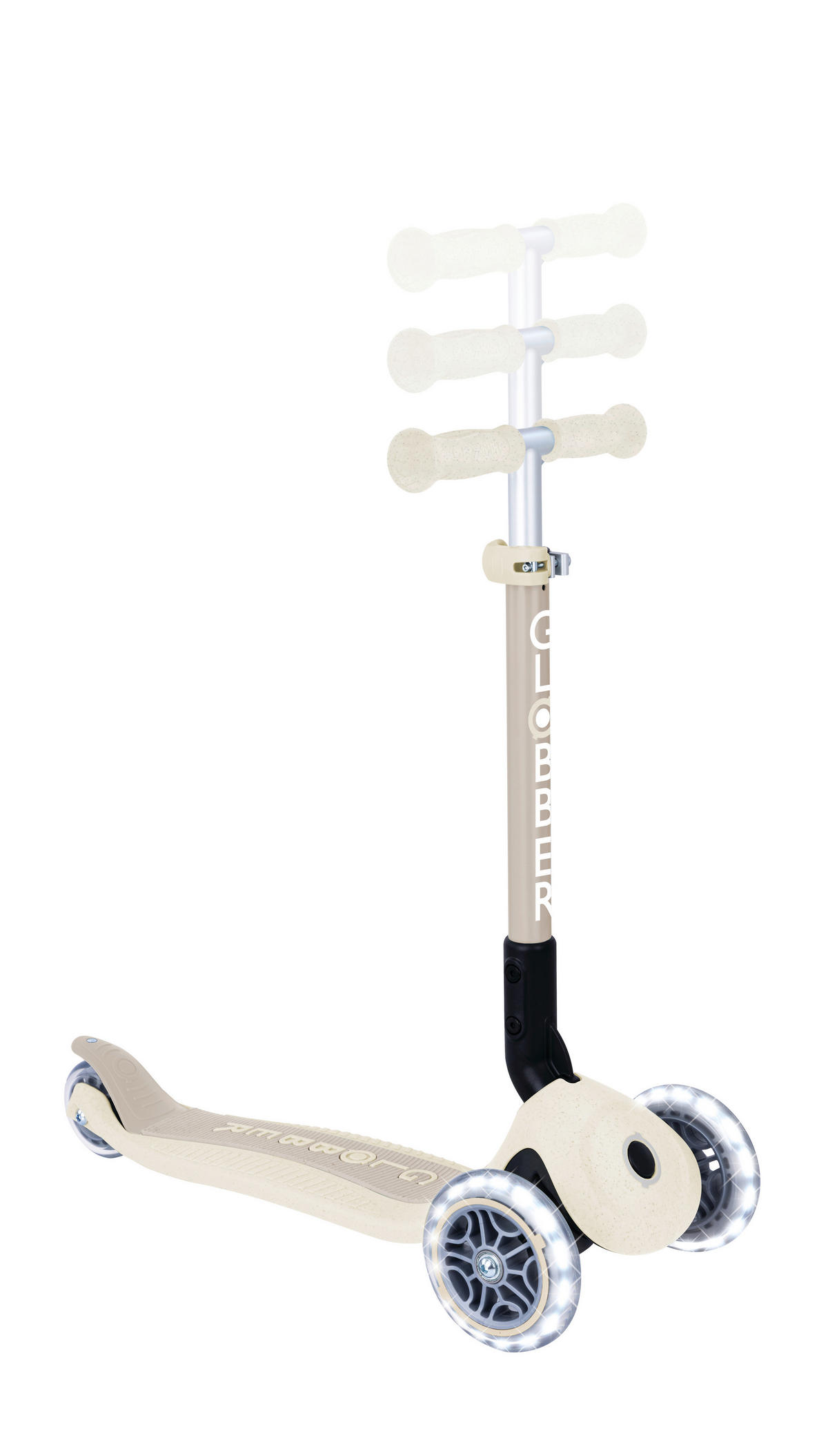 KINDERSCOOTER JUNIOR FOLDABLE LIGHTS  - Perlmutt, Basics, Kunststoff (57.5/28/68cm) - GLOBBER