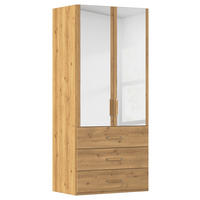 DREHTÜRENSCHRANK 101/223/60 cm 2-türig Eichefarben  - Eichefarben, Design, Glas/Holzwerkstoff (101/223/60cm) - Novel