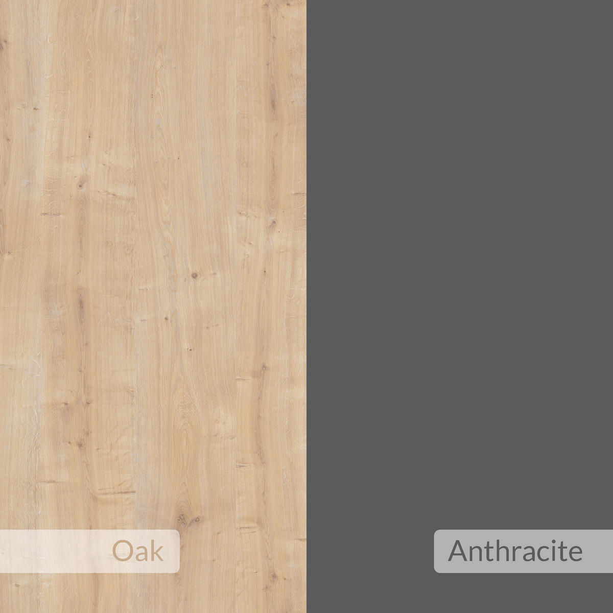 WANDGARDEROBE  in Anthrazit, Eiche dunkel  - Eiche dunkel/Anthrazit, Design, Holzwerkstoff/Metall (68/32/13cm) - Livetastic