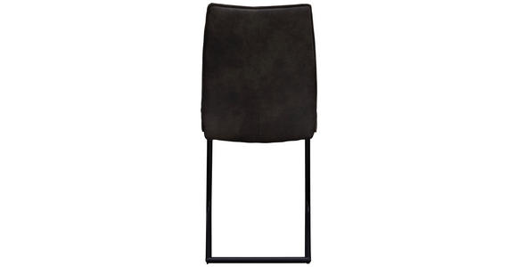 SCHWINGSTUHL in Eisen Mikrofaser - Anthrazit/Schwarz, Design, Textil/Metall (46/93/56cm) - Dieter Knoll