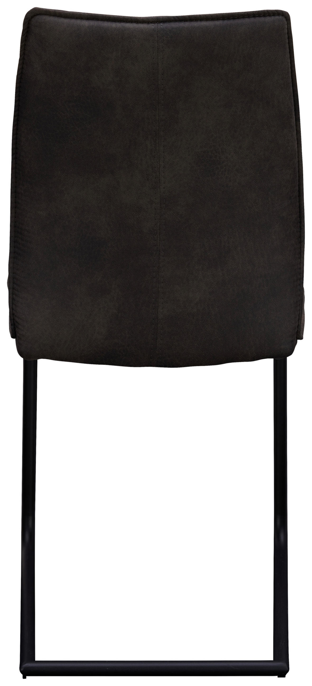 SCHWINGSTUHL  in Eisen Mikrofaser  - Anthrazit/Schwarz, Design, Textil/Metall (46/93/56cm) - Dieter Knoll