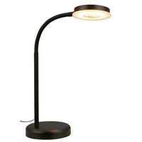 STOLNÁ LED LAMPA, dotykový stmievač, 13/55,5 cm  - čierna/béžová, Basics, kov/plast (13/55,5cm)