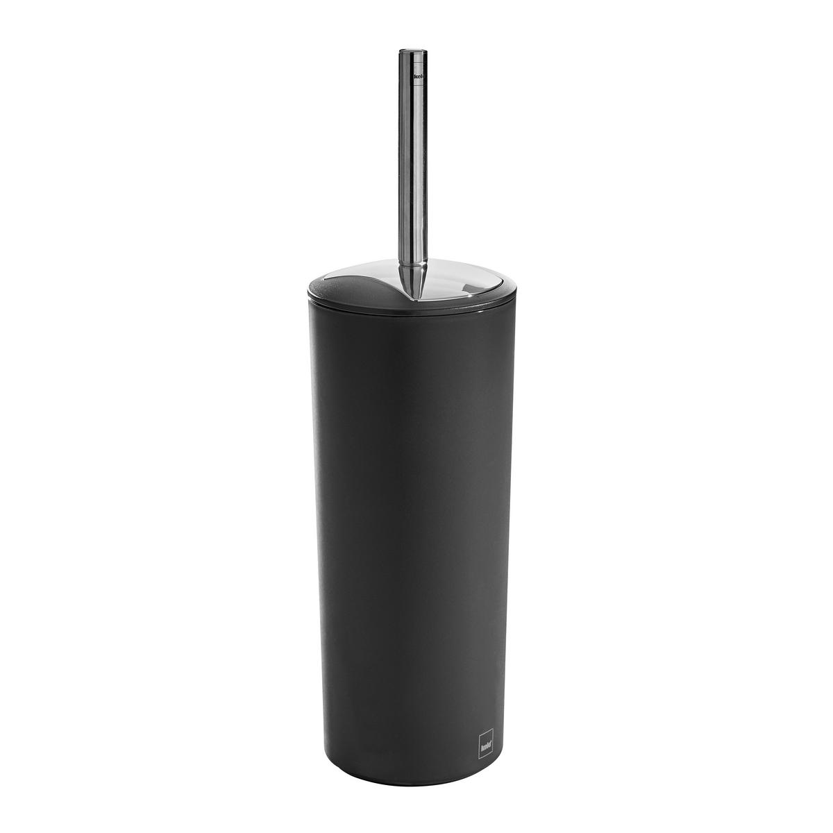 WC-BÜRSTENGARNITUR in Kunststoff  Kunststoff   - Edelstahlfarben/Schwarz, Basics, Kunststoff (11/36,5cm) - Kela