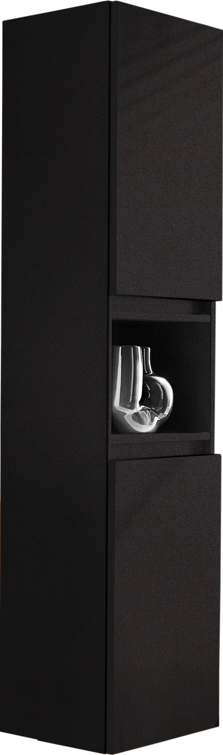 HOCHSCHRANK 40/163/30 cm  - Dunkelgrau, Design, Glas/Holzwerkstoff (40/163/30cm) - Novel