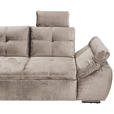 ECKSOFA in Mikrovelours Creme  - Creme/Schwarz, KONVENTIONELL, Kunststoff/Textil (170/275cm) - Carryhome