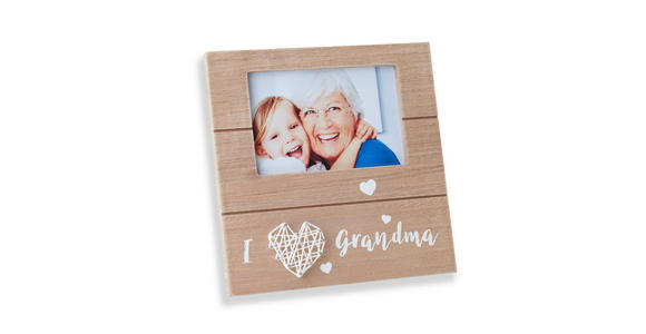 BILDERRAHMEN 21/21/2,4 cm - Braun/Weiß, Trend, Holzwerkstoff/Textil (21/21/2,4cm) - My Baby Lou