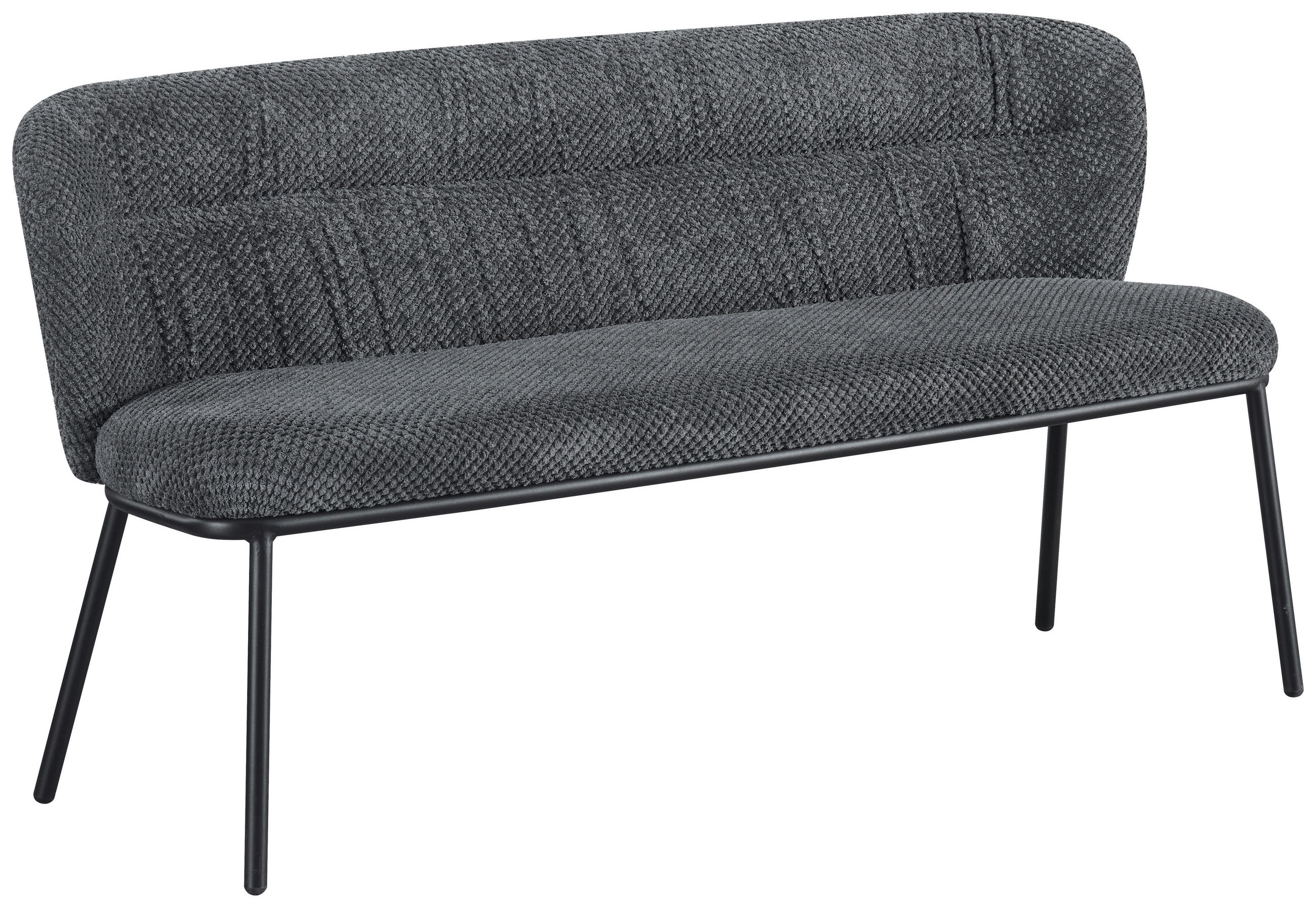 SEDACÍ LAVICE, antracitová, černá - černá/antracitová, Design, kov/textil (159/80,5/62,5cm) - Stylife