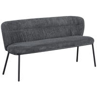 SEDACÍ LAVICE, antracitová, černá - černá/antracitová, Design, kov/textil (159/80,5/62,5cm) - Stylife