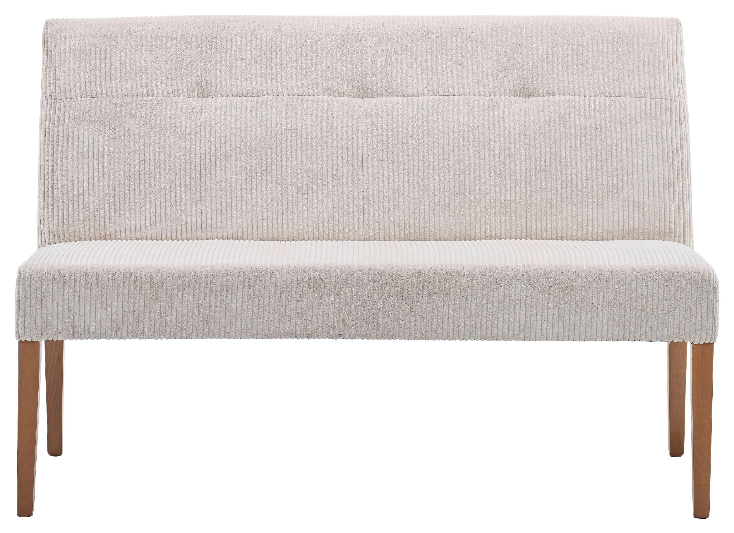 SITZBANK 140/92/66 cm Cord Beige, Buchefarben Buche massiv  - Beige/Buchefarben, KONVENTIONELL, Holz/Textil (140/92/66cm) - home24