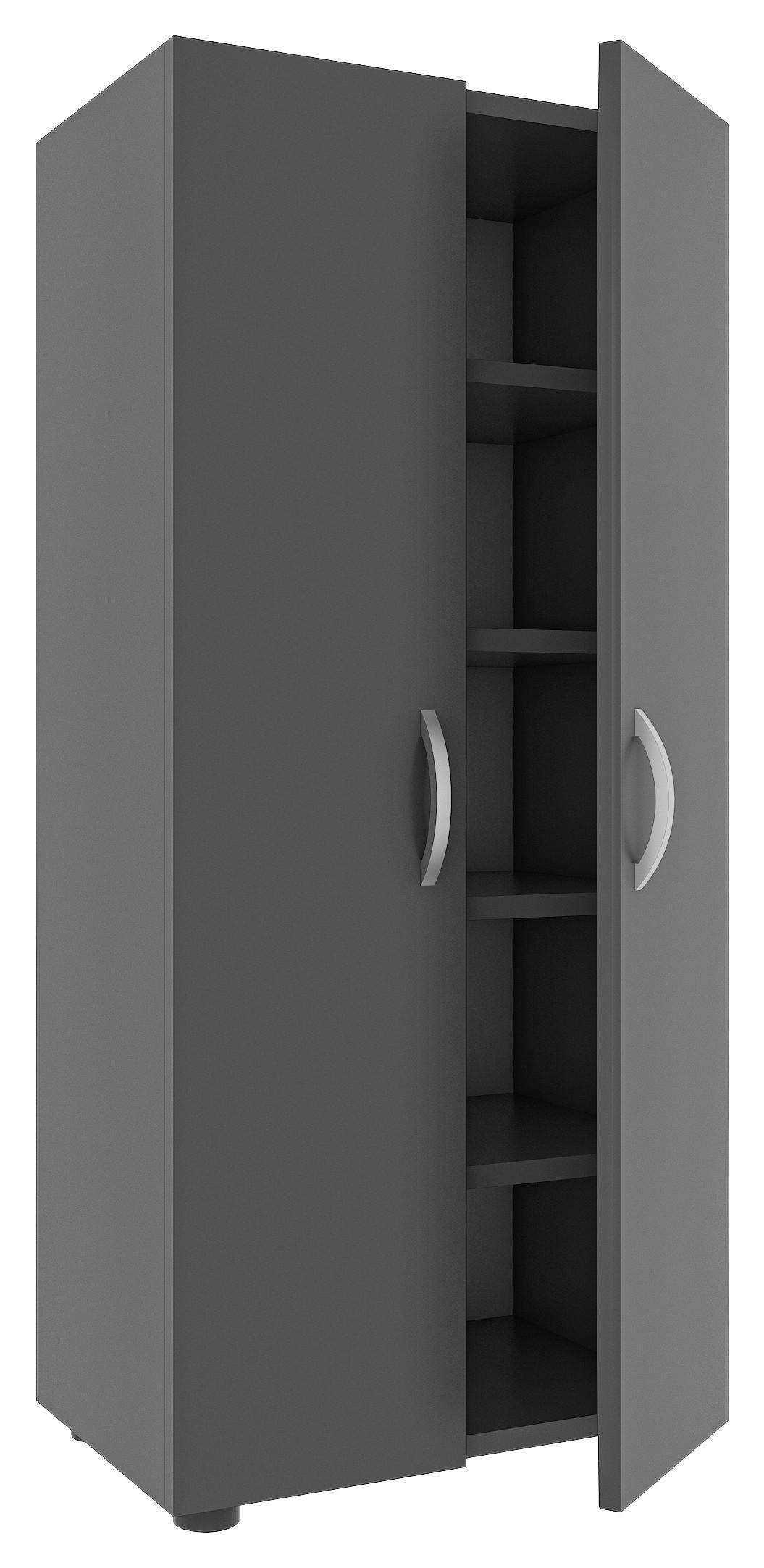 SCHUHSCHRANK  in 49/108/30 cm  - Anthrazit/Alufarben, MODERN, Holzwerkstoff/Kunststoff (49/108/30cm) - MID.YOU