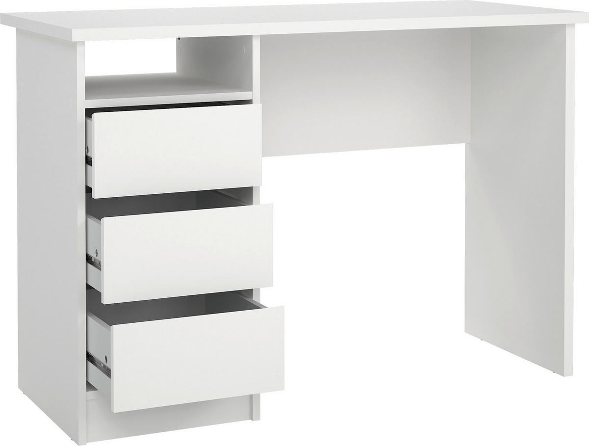 SCHREIBTISCH 110/48,5/76 cm  in Weiß  - Weiß, MODERN, Holzwerkstoff (110/48,5/76cm) - MID.YOU