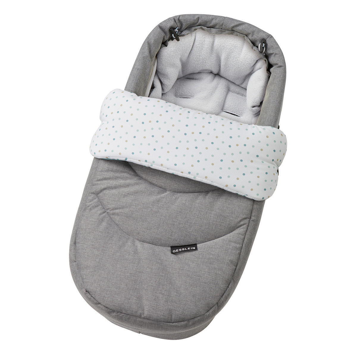 KINDERWAGENSET  F4 Air+   - Hellgrau/Schwarz, Basics, Textil/Metall (57/129/100cm) - Gesslein