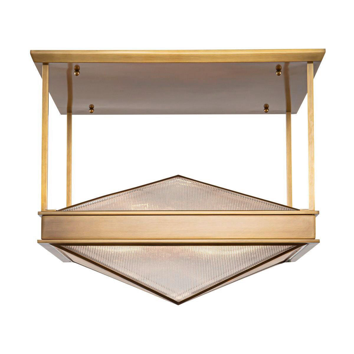 DECKENLEUCHTE 42/48,2 cm    - Messingfarben, KONVENTIONELL, Glas/Metall (42/48,2cm) - Elstead Lighting