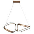 LED-HÄNGELEUCHTE Porec 71/27/150 cm  - Transparent/Cappuccino, Design, Kunststoff/Metall (71/27/150cm) - Novel