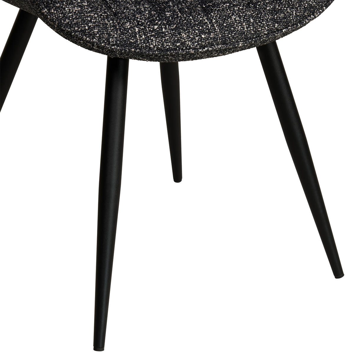 STUHL  in Eisen Leinenoptik Holz, Metall, Textil  - Anthrazit/Schwarz, KONVENTIONELL, Holz/Textil (54/88/61,5cm) - MID.YOU