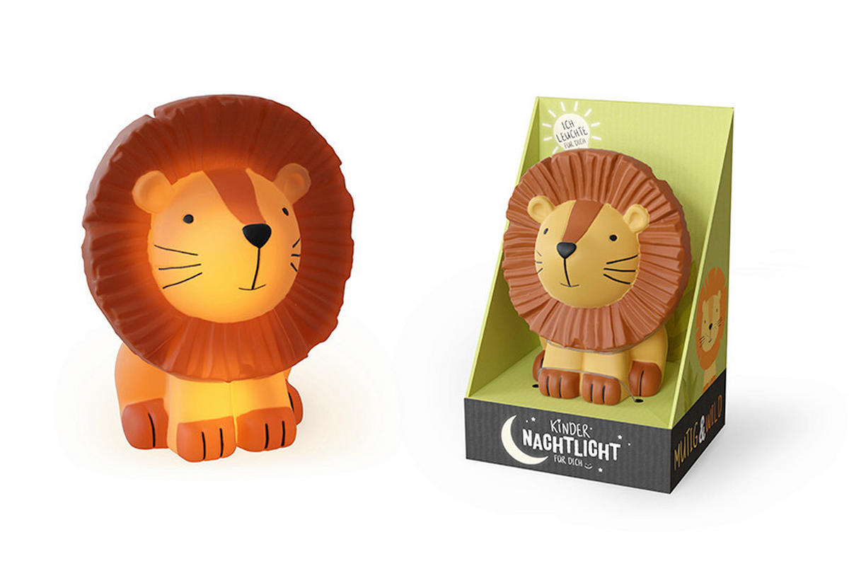 KINDER-NACHTLICHT 10/12,4/8,5 cm   - Gelb/Braun, Basics, Kunststoff (10/12,4/8,5cm)