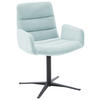 ARMLEHNSTUHL  in Cord  - Schwarz/Hellblau, Design, Textil/Metall (61/88/66cm) - Dieter Knoll
