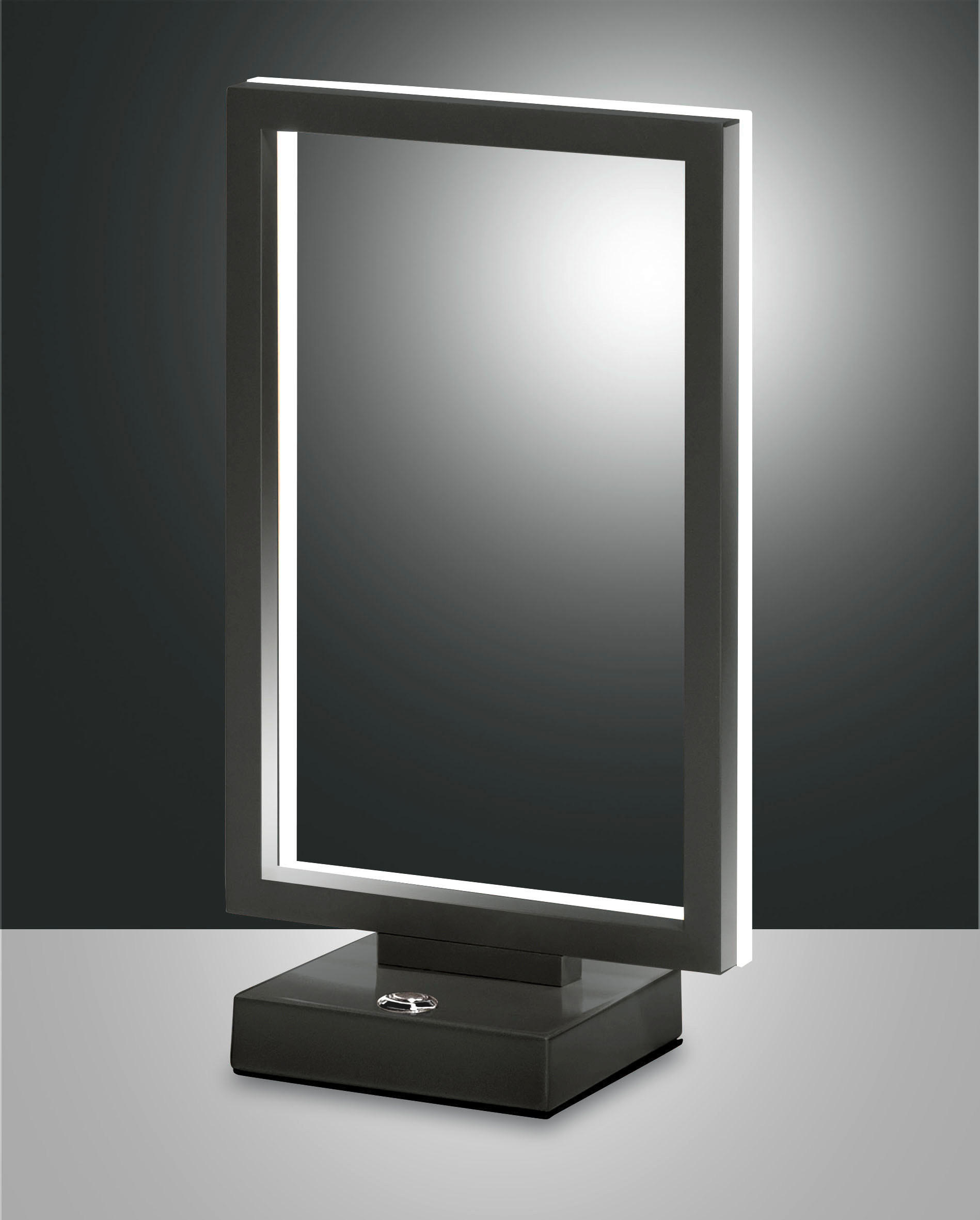 TISCHLEUCHTE Bard 17/11/30 cm   - Anthrazit, Basics, Kunststoff/Metall (17/11/30cm) - Fabas Luce