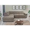ECKSOFA Taupe Flachgewebe  - Taupe/Schwarz, KONVENTIONELL, Kunststoff/Textil (235/280cm) - Carryhome