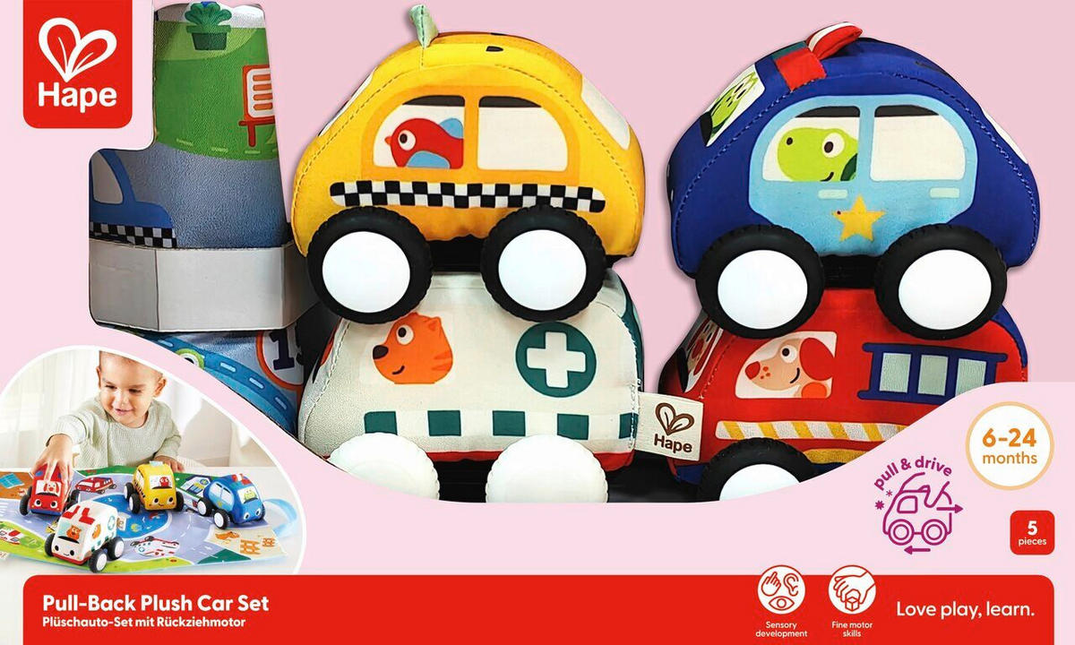 SPIELFAHRZEUG - Blau/Hellrot, Basics, Kunststoff/Textil (38/25/9,5cm) - Hape