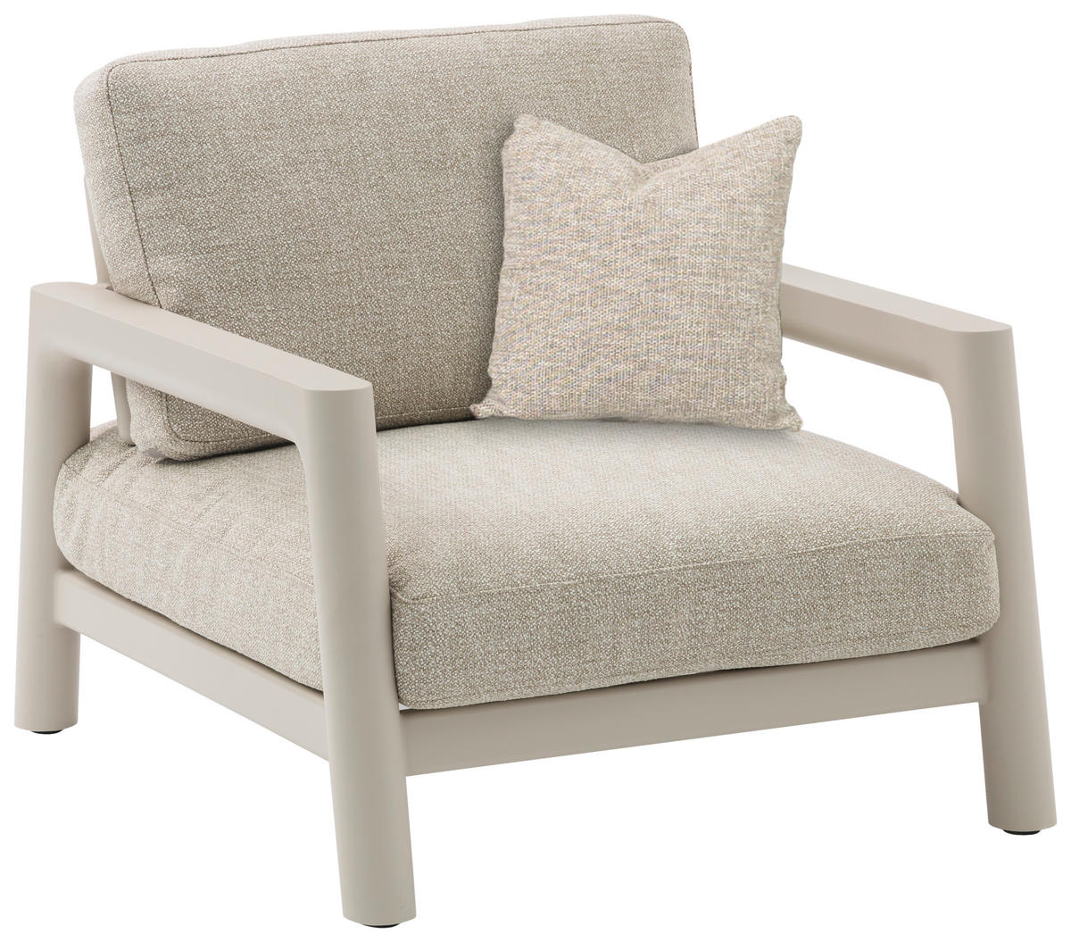 LOUNGESESSEL Sandfarben, Mokka Aluminium  - Sandfarben/Mokka, Design, Kunststoff/Textil (85/74,5/103,5cm) - Zebra 