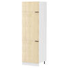 GESCHIRRSCHRANK 60/207/57 cm  in Weiß, Honigeiche  - Honigeiche/Schwarz, Trend, Holzwerkstoff/Kunststoff (60/207/57cm) - MID.YOU