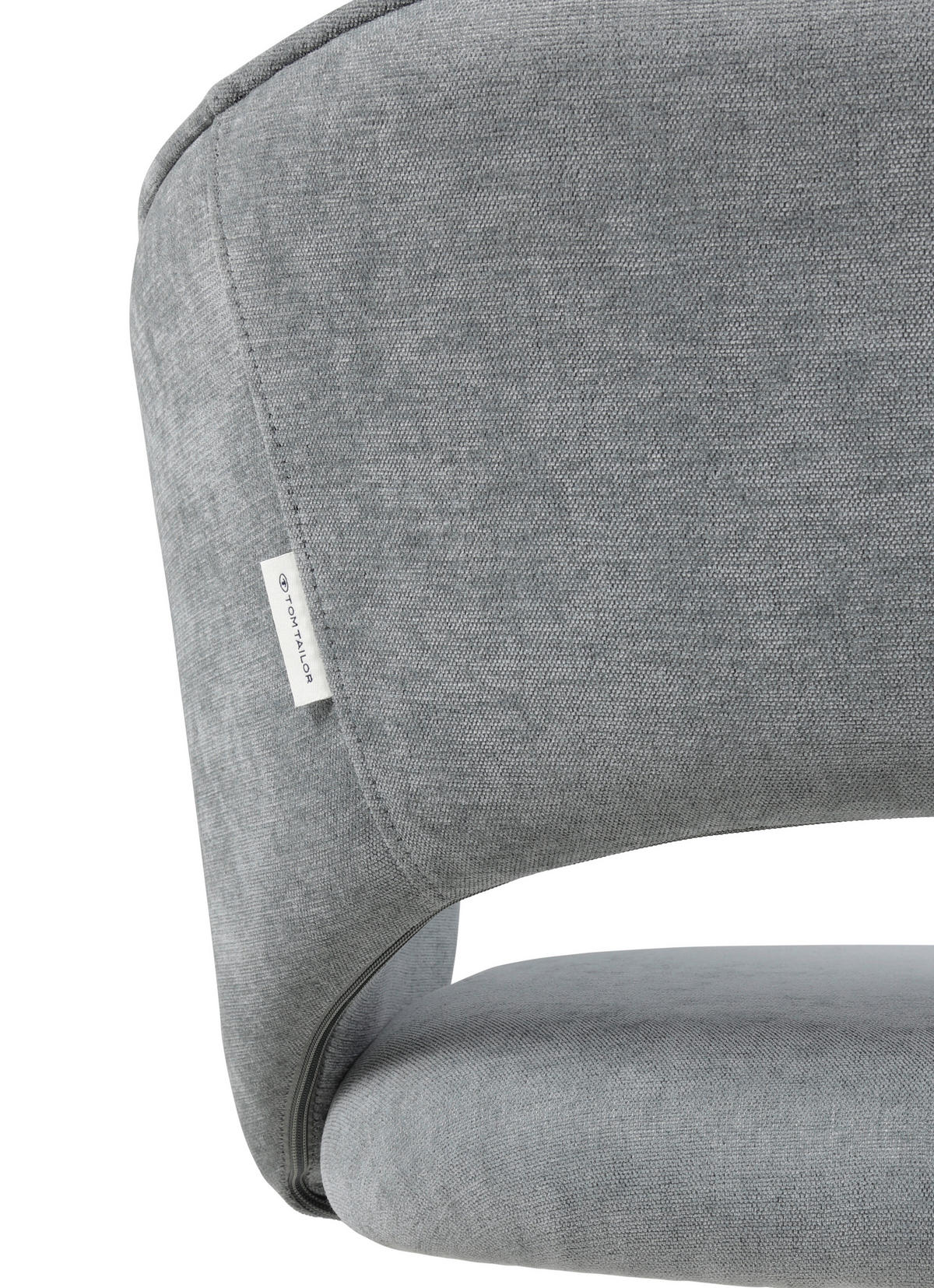 ARMLEHNSTUHL  in Stahl Chenille  - Beige/Schwarz, Basics, Textil/Metall (61,5/78,5/59cm) - Tom Tailor