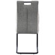 SCHWINGSTUHL  in Eisen Mikrofaser  - Beige/Schwarz, MODERN, Textil/Metall (45/97/59cm) - Cantus