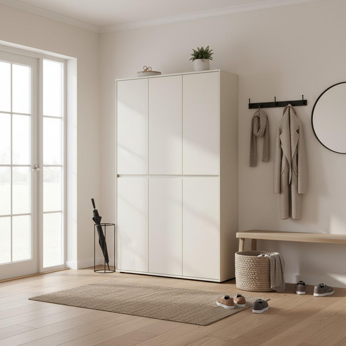 GARDEROBENSCHRANK  in 111,5/185,9/35,3 cm  - Kaschmir, Design, Holzwerkstoff (111,5/185,9/35,3cm) - Livetastic