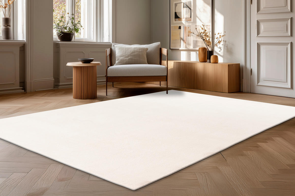 WEBTEPPICH 160/220 cm  - Weiss, Basics, Textil (160/220cm)
