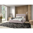 POLSTERBETT gepolstertes Kopfteil, Lattenrost, Bettkasten Altrosa 180/200 cm - Schwarz/Altrosa, KONVENTIONELL, Holz/Textil (180/200cm) - Hom`in