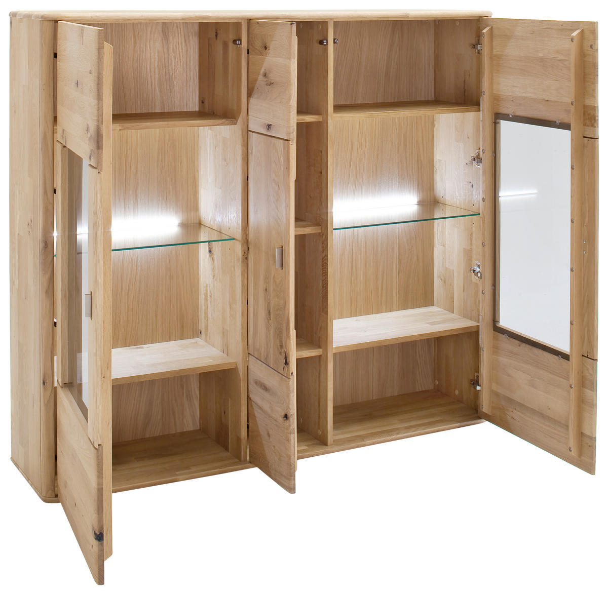 HÖG BYRÅ  i 156/141/38 cm  - ekfärgad, Design, metall/trä (156/141/38cm) - Livetastic