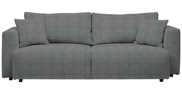 SCHLAFSOFA Cord Grau Zierkissen, Rückenkissen, Bettkasten, Schlaffunktion, Rücken echt  - Schwarz/Grau, Design, Kunststoff/Textil (250/92/105cm) - Carryhome