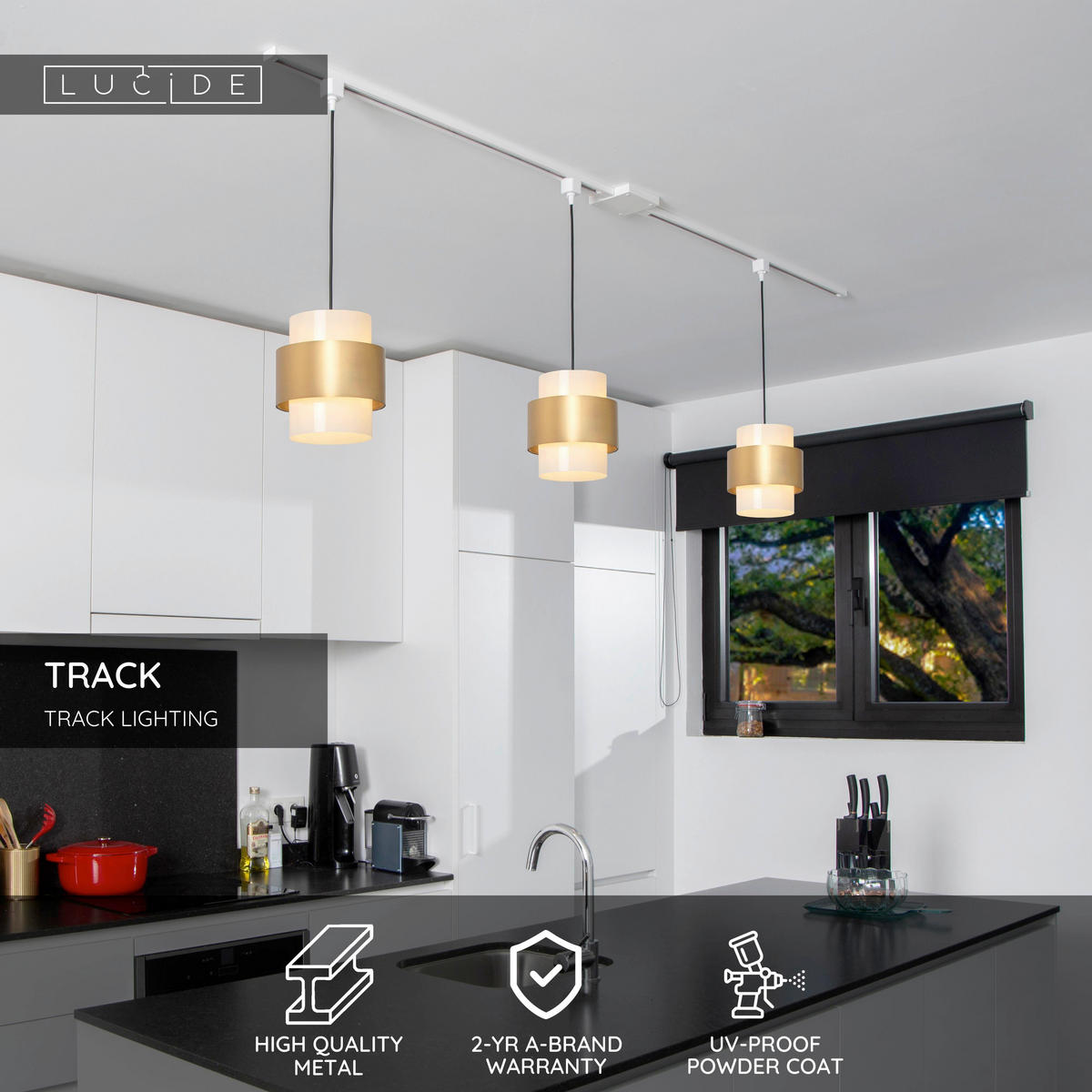 SCHIENENSYSTEM Track 3.6/3.9/9.7 cm  - Weiß, Basics, Metall (3.6/3.9/9.7cm) - Lucide