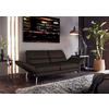 2-SITZER-SOFA Echtleder Dunkelbraun  - Chromfarben/Dunkelbraun, Design, Leder/Metall (178-226/82/96-177cm) - Dieter Knoll