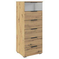 KOMMODE 47/119/42 cm  in  - Alufarben, Modern, Glas/Holzwerkstoff (47/119/42cm) - Rauch Möbel
