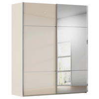 SCHWEBETÜRENSCHRANK 201/223/68 cm 2-türig Champagner  - Chromfarben/Champagner, KONVENTIONELL, Glas/Holzwerkstoff (201/223/68cm) - Novel