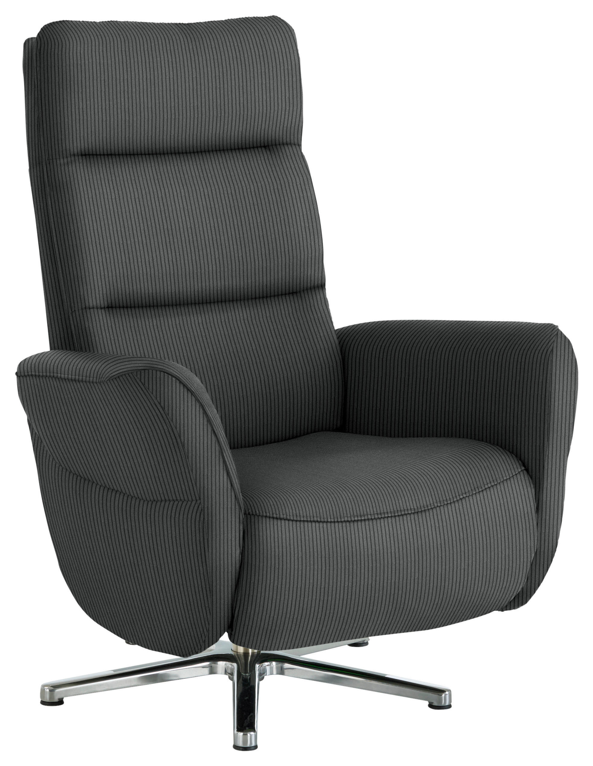 RELAXSESSEL Textil Anthrazit  - Chromfarben/Anthrazit, Design, Textil/Metall (78/113/83cm) - Beldomo Speed