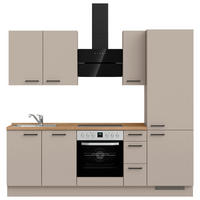 KÜCHENLEERBLOCK Easytouch 240 cm  in Eichefarben, Sandfarben  - Sandfarben/Eichefarben, MODERN, Holzwerkstoff/Metall (240cm) - Nobilia