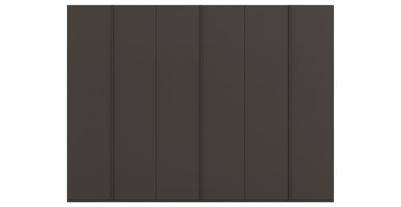 DREHTÜRENSCHRANK 301/223/61 cm,  in Graphitfarben, 6-türig  - Graphitfarben, Basics, Holzwerkstoff/Metall (301/223/61cm) - Novel