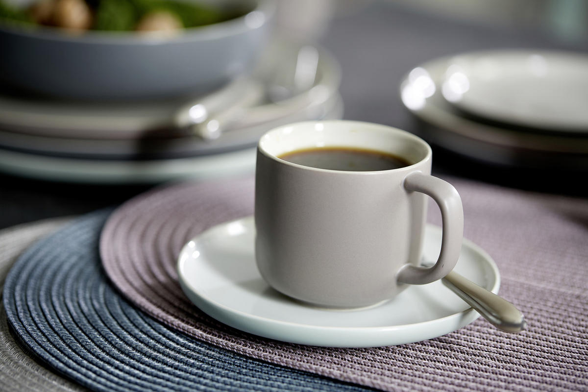 UNTERTASSE - Taupe/Weiß, Design, Keramik (15cm) - Ritzenhoff Breker
