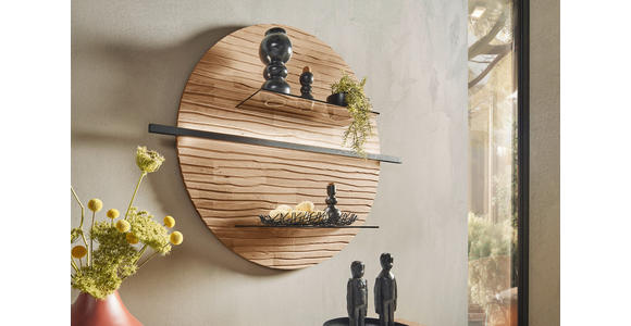 WANDPANEEL Eichefarben  116/96/22 cm  - Eichefarben, Natur, Glas/Holz (116/96/22cm) - Valnatura