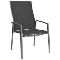 STAPELSESSEL Aluminium Silberfarben, Graphitfarben  - Silberfarben/Graphitfarben, Design, Textil/Metall - Stern