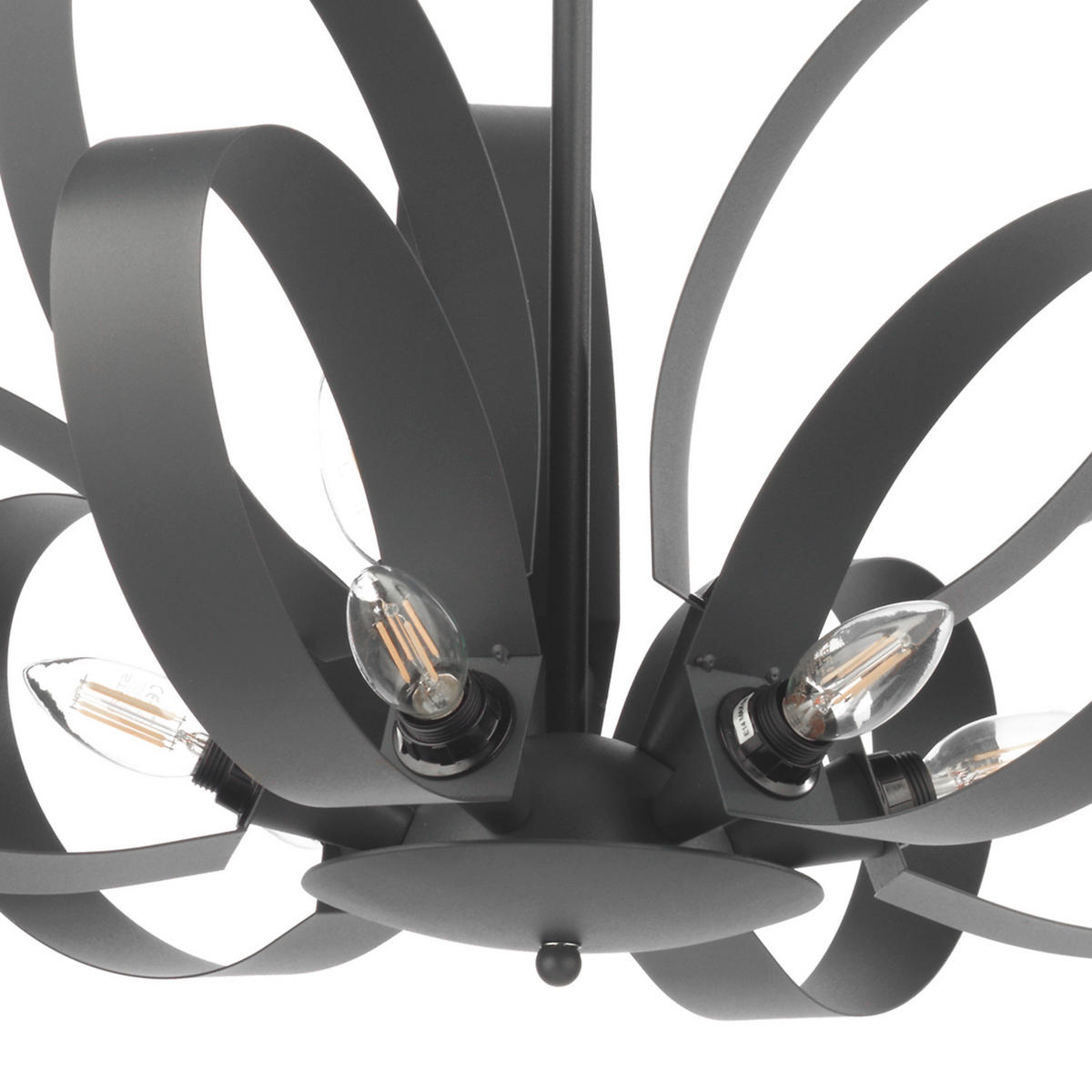 KRONLEUCHTER 75/115 cm   - Grau, Design, Metall (75/115cm)