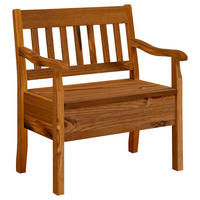 SITZBANK 83/93/58 cm Bernsteinfarben Kiefer massiv  - Bernsteinfarben, ROMANTIK / LANDHAUS, Holz (83/93/58cm) - Boxxx