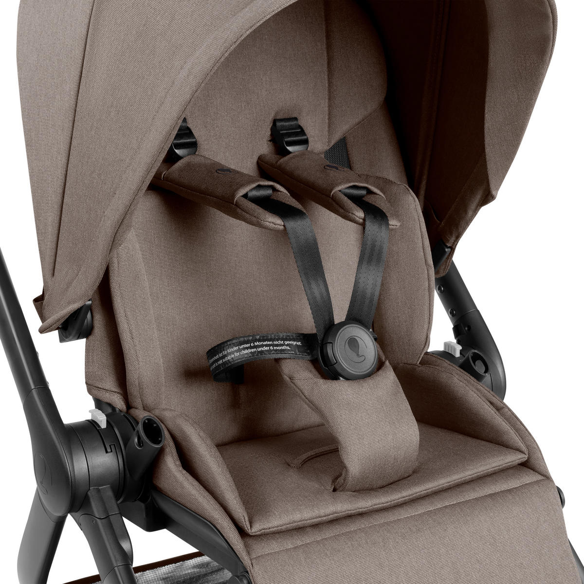 KINDERWAGENSET  City Life All in One Set  Nature  - Graubraun/Schwarz, Basics, Textil/Metall (82/52/107,5cm) - ABC Design