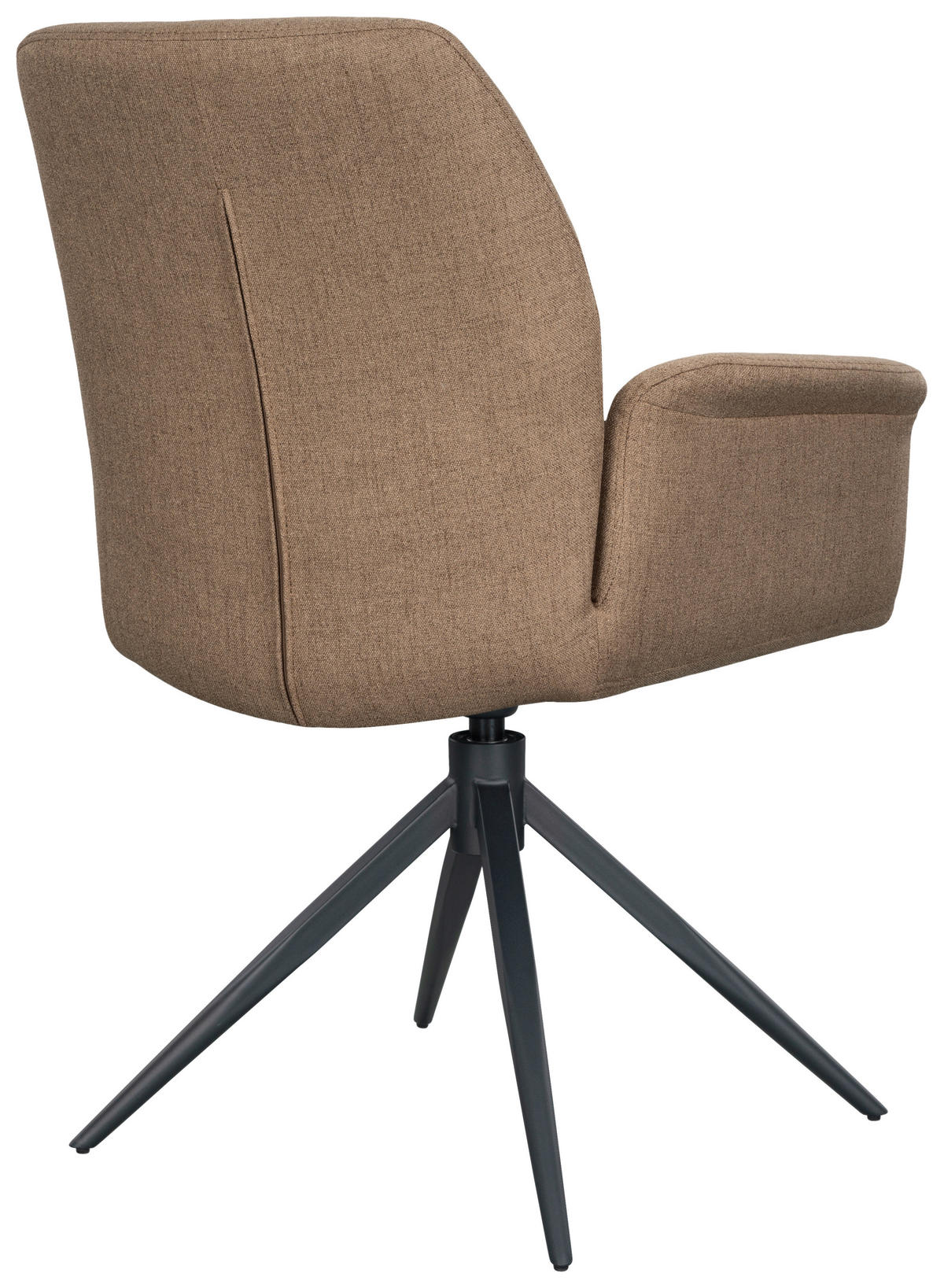 ARMLEHNSTUHL  Sitzfläche 360° drehbar, automatische Rückholfunktion Mikrofaser  Schwarz, Taupe  - Taupe/Schwarz, Design, Textil/Metall (66/89/64,5cm) - Novel