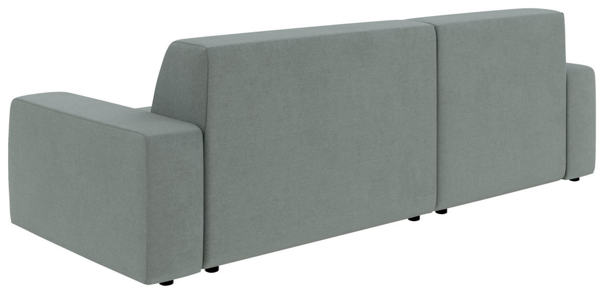 ECKSOFA in Struktur Grau  - Schwarz/Grau, Modern, Kunststoff/Textil (162/246cm) - Trendmanufaktur